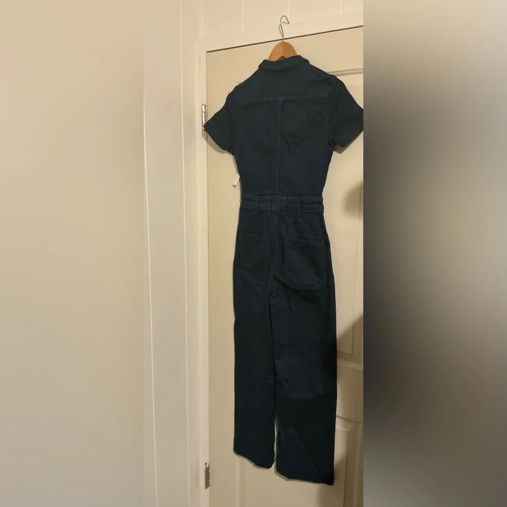 The Colette Anthropologie $188 Denim Jeans Jumpsuit‎ Size 0 NO BELT